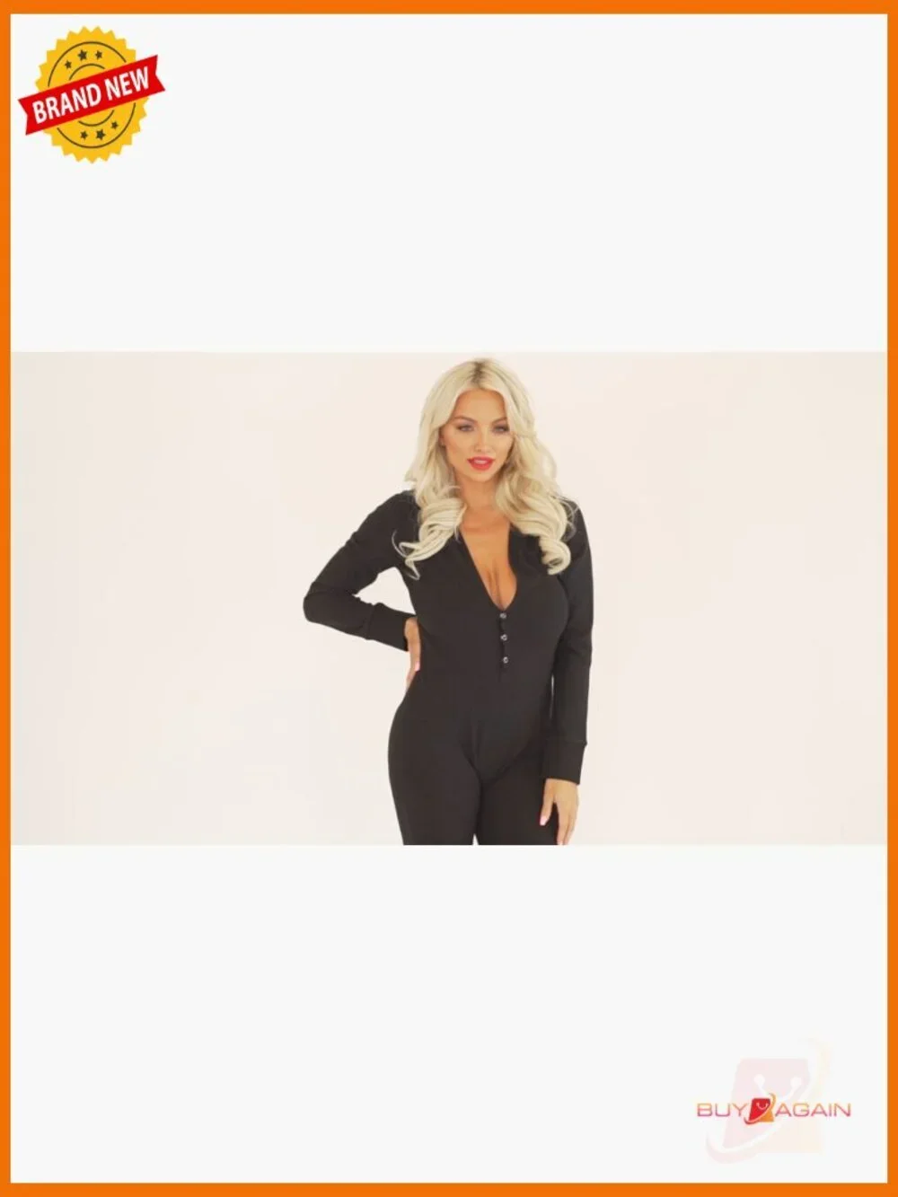 Brushed Rib Long Johns Onesie with Cheeky Back Flap Sleepwear